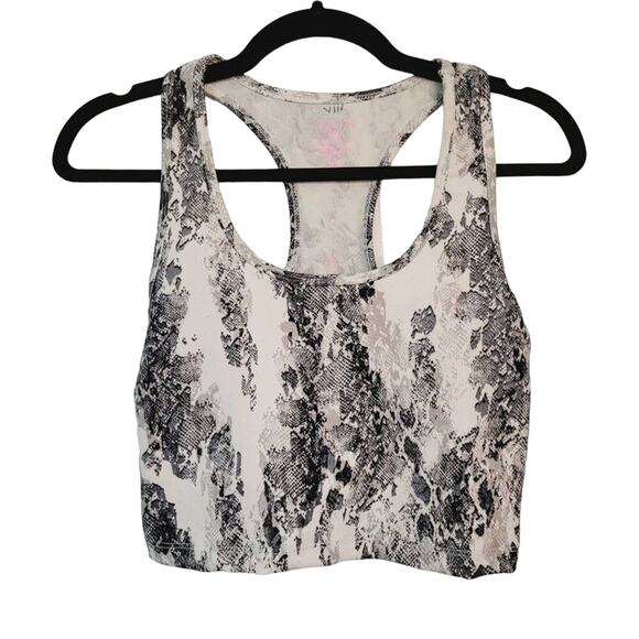 Evolution & Creation Womens Small Snakeskin Animal Print Racerback Crop Tank Top - Picture 2 of 7